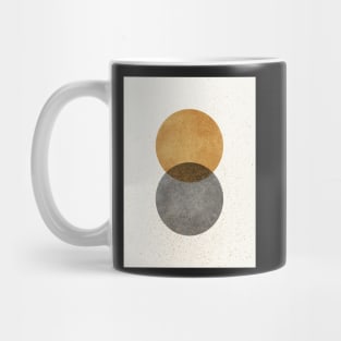 Circle Abstract - Gold Grey Texture Mug